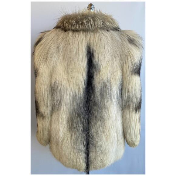 Exquisite Marble Fox Fur Coat sz Medium Large - Picture 3 of 6